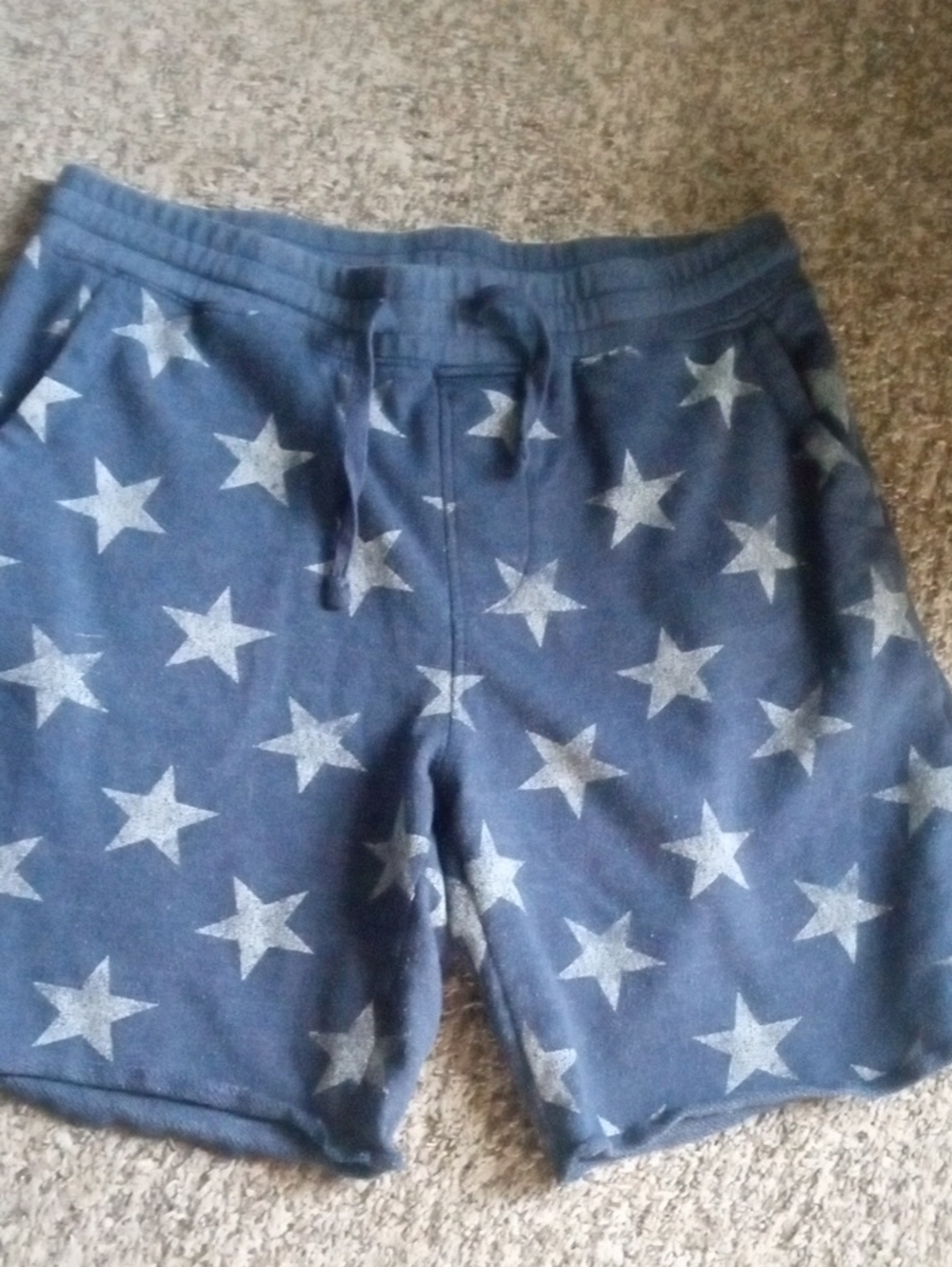 Well Worn Navy Blue Star Print Men's Shorts